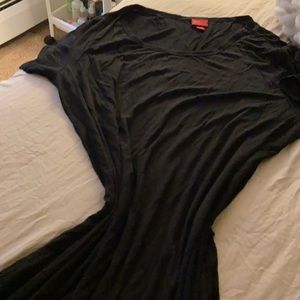 Simple black maxi dress